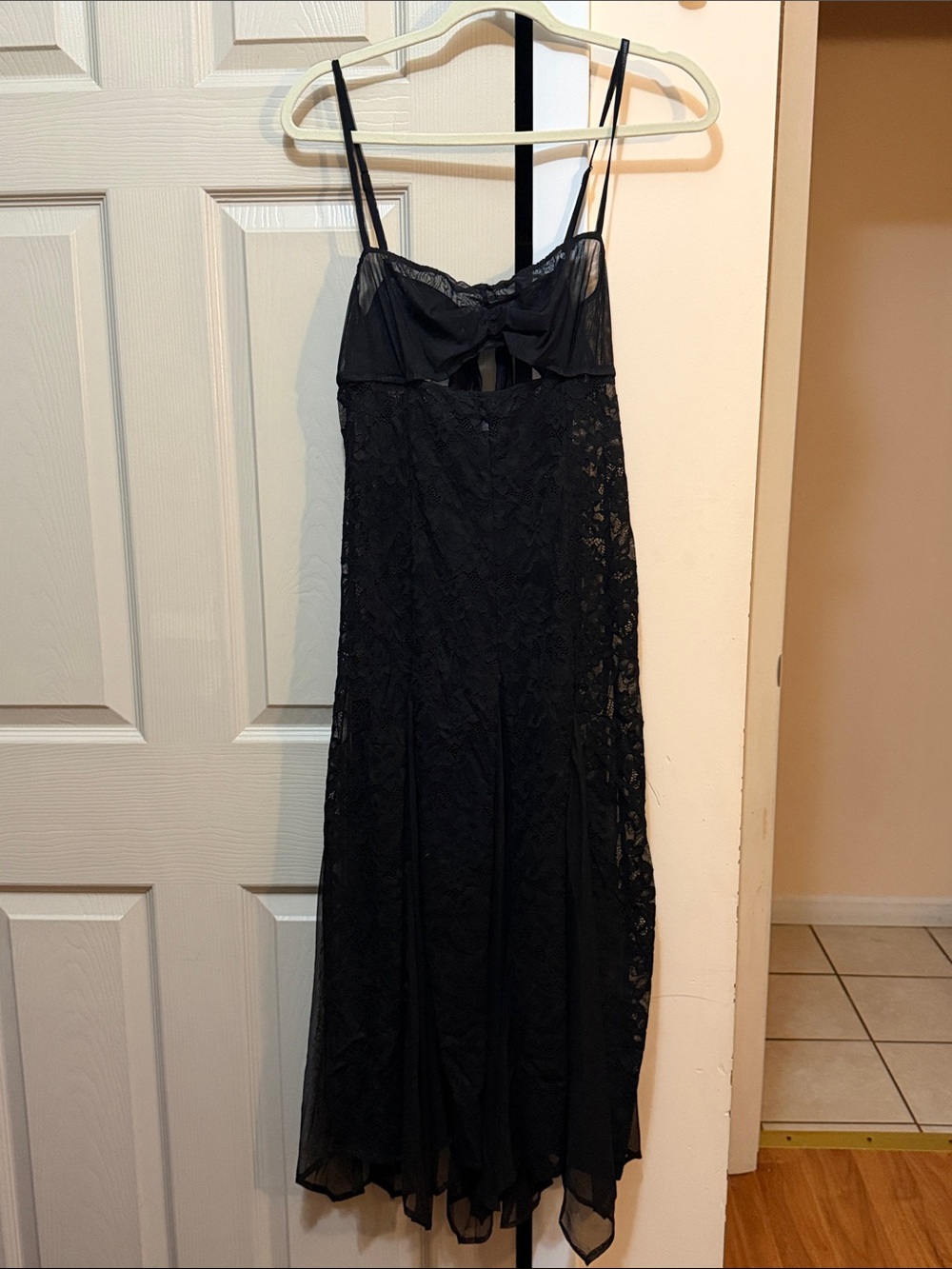 Fashion Nova Black Lace Strapless Slip Dress